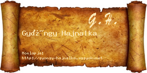 Gyöngy Hajnalka névjegykártya