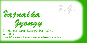 hajnalka gyongy business card